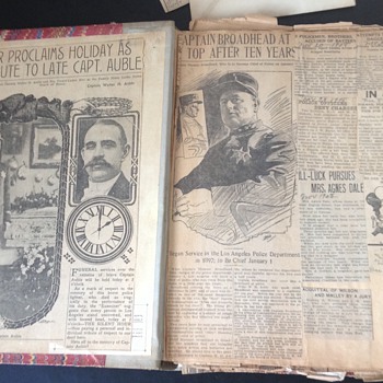 Early 20th Century Police Scrapbook Made By LAPD Officer - Paper