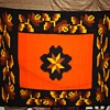 Very heavy Mexican Blanket - Geometric and Orange