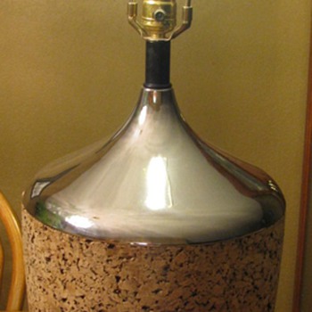 Mid Century Modern Cork Lamp