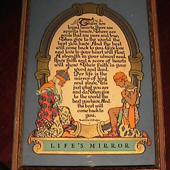 Antique Print Life's Mirror by Madeline S. Bridges   - Posters and Prints