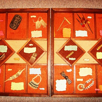 Display illustrating items made by people of New Guinea