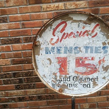 Mid Century Metal Double Sided Side Walk Sign
