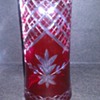 RUBY RED BOHEMIAN ART GLASS OIL LAMP SHADE