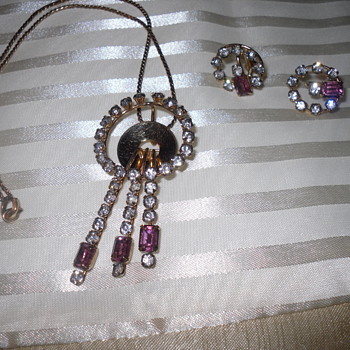 Necklace (Pendant) and Earings by Monet Approx. 1949