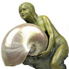 Johann Pilar (Vienna) Sea Maiden w/ Nautilus Shell Shade Lamp