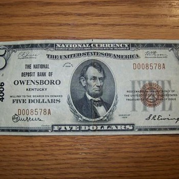 1929 bank note - US Paper Money