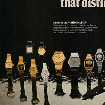1978 Citizen Wristwatches Advertisement