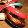 copper enamel bangles