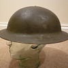 Superb condition WWI American (I think) steel helmet