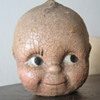 Large old kewpie doll head