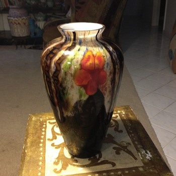Beautiful Signed Kralik "Marquetry" BAMBUS Vase - Art Glass
