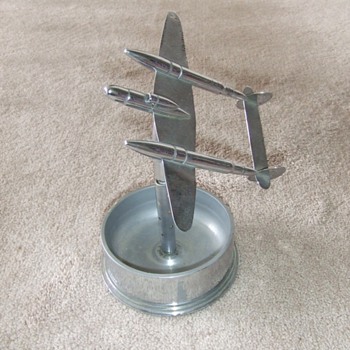 P-38 Trench Art ashtray - Military and Wartime