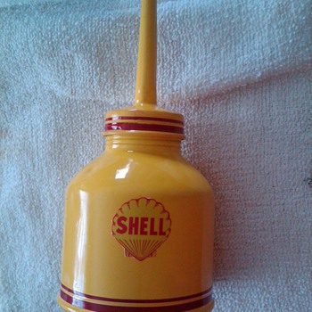 James' *Shell* oil can