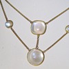 Antique Victorian Moonstone Festoon Garland Necklace Earring Demi Paure 15k