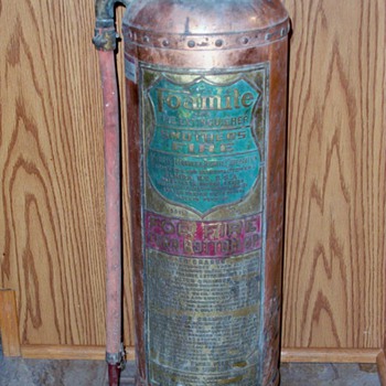 Antique Copper Brass LaFrance & Fomite Corporation Fire Extinguisher