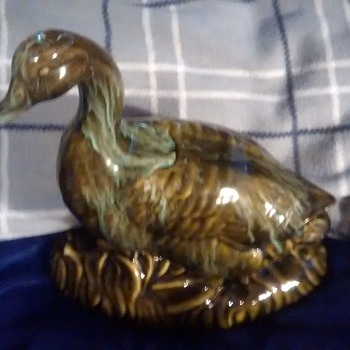 Blue Mountain Pottery Goose In Grass (Georgian Bay Glaze) - Pottery