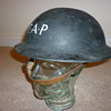 WW11 Civilian F.A.P. (First Aid Party) plasfort (plastic fibre) helmet.