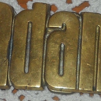 Vintage Vanity Brass Belt Buckle - Accessories