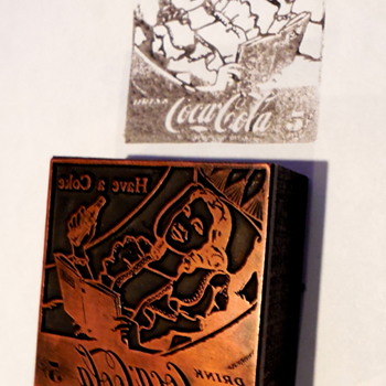 c. 1950 Coca-Cola Ad Letterpress Cut - Coca-Cola