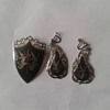 Sterling silver pin and earring set