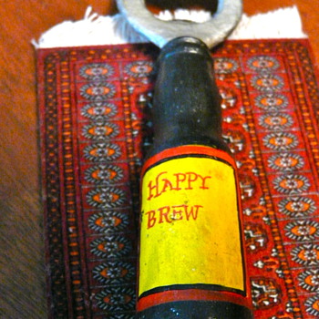 Cast Iron Happy Brew Beer Bottle Opener