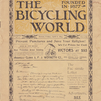 The Bicycling World founded in 1877