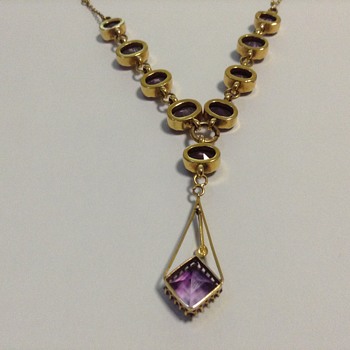 Art Nouveau or Art Deco Amethyst Necklace? - Fine Jewelry