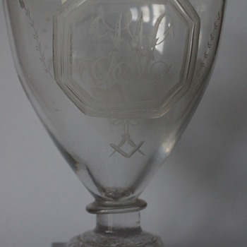 Masonic Rummer - Art Glass