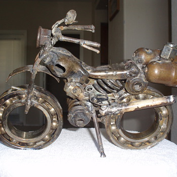 folk art motorcycle picked up at a yard sale, anyone have any info?