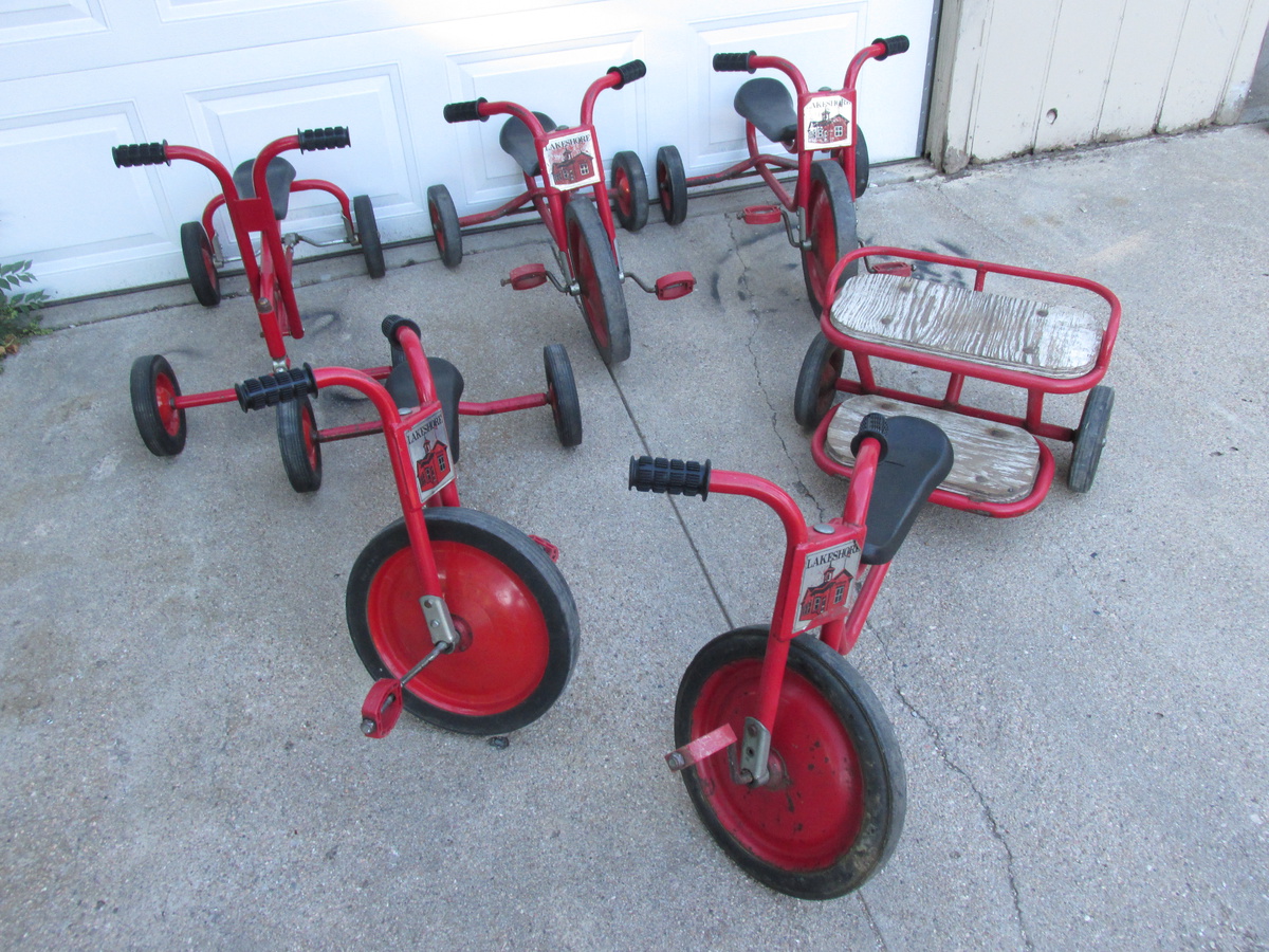 Collection of (5) Lakeshore Tricycles Collectors Weekly