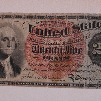 Paper 25 cents - US Paper Money