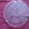 BLENKO? SIGNED CAKE PLATE FROM CABEL VISITORS CENTER