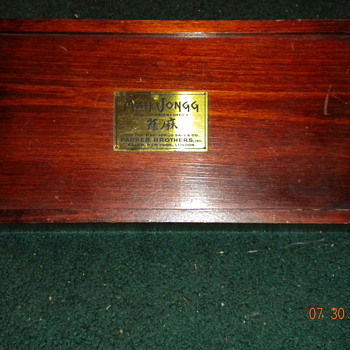 Tuxedo Mah Jongg by Parker Brothers copy right 1923.