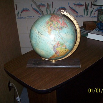 Vintage Desk Globe from the 1960's.