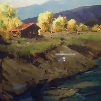 Sydney Laurence watercolor on Photograph, Alaska's most famous artist,1865-1940