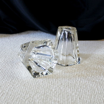 Six Sided Antique Glass Fauce Knobs - Glassware