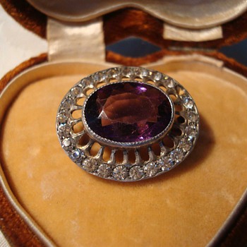 Edwardian Amethyst Brooch