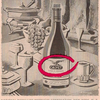 1954 Calvet Wine Advertisement - Advertising