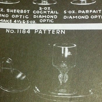 Heisey Cigarette Ash Tray with blown Melon shape stem from Heisey Glass book 1925-1938 - Glassware