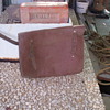 Old leather school bag