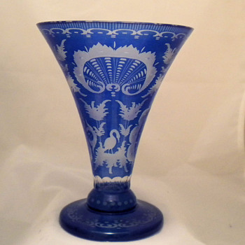 My Blue Bohemian Glass Vase