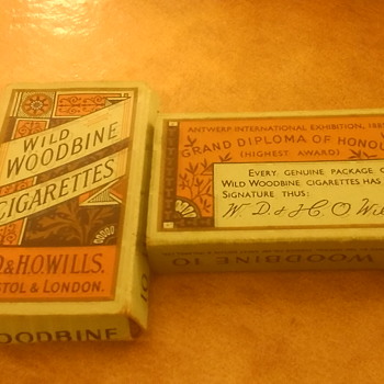 ANTEQUE English wild woodbine cigarette packet - Tobacciana