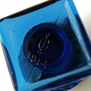 IMPERIAL GLASS COBALT BLUE TROPHY OPEN SALT/TOOTHPICK HOLDER