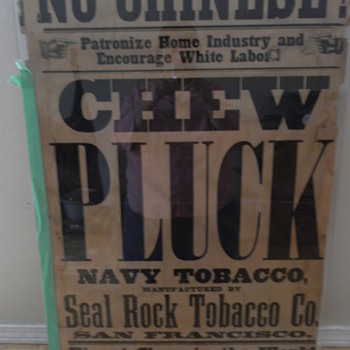 Chewing tobacco advertisement