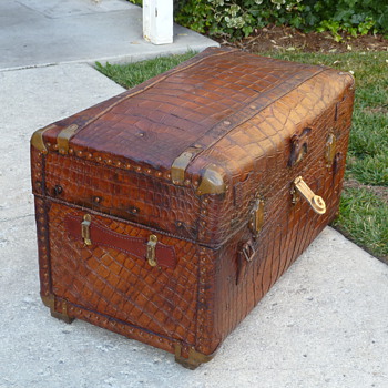 Alligator Covered Portfolio Trunk #2 - Furniture