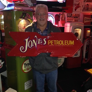 Jones' Petroleum...Shipping, Refining, Retail, Specialty...Tin Sign...By Stewart - Signs