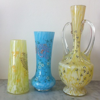 Three enamelled lovelies - Welz/Moser &c. - Art Glass