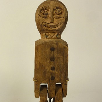 Carved Wooden Folk Art Articulated Dancing Man Limberjack Collection Jim Linderman - Folk Art