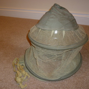 British WW11 Jungle Warfare anti-mosquito helmet net - Military and Wartime