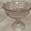 Crystal glass bowl scallop edge top on 